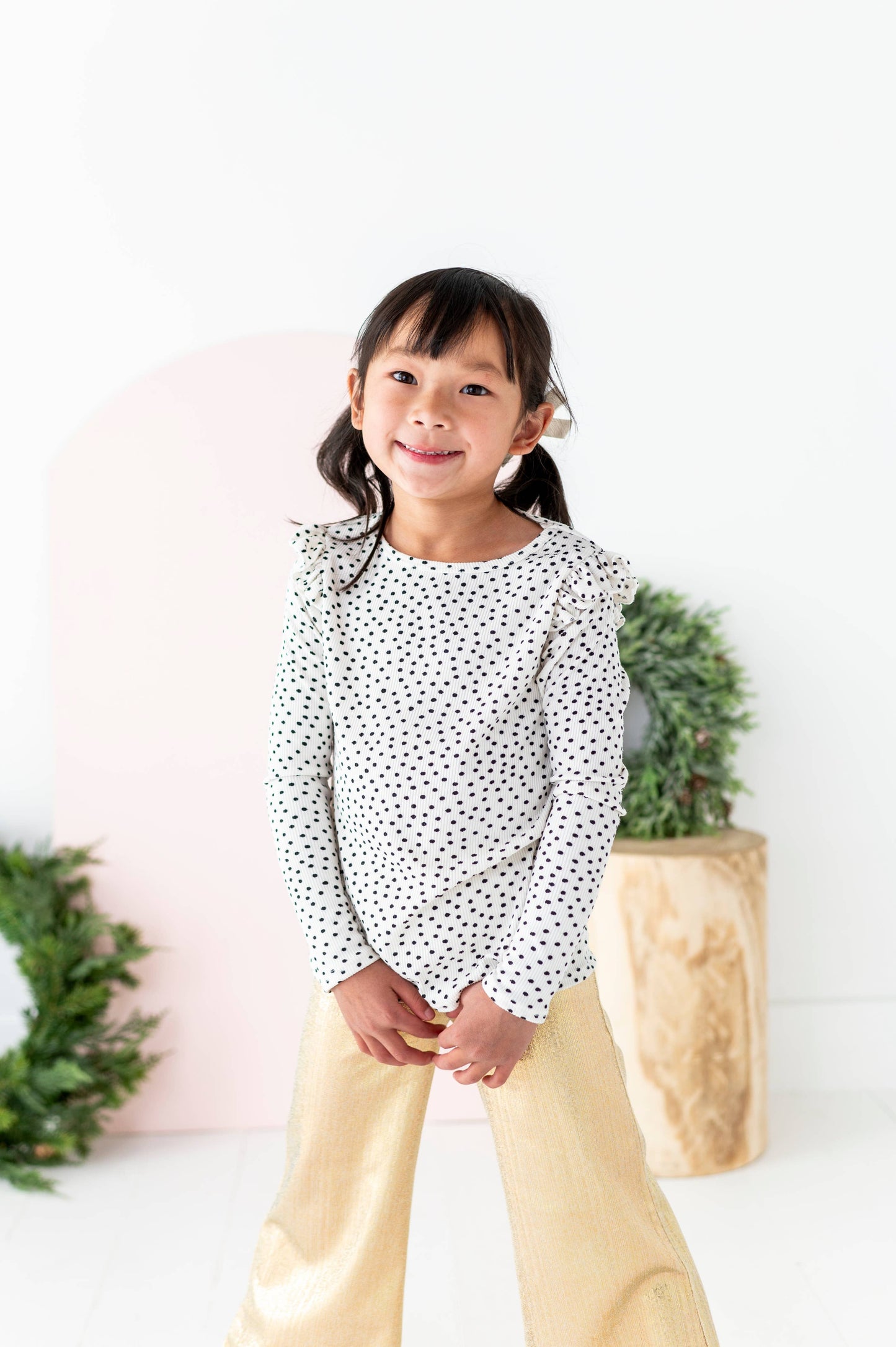 Champagne | Wide Leg Pants: 6T