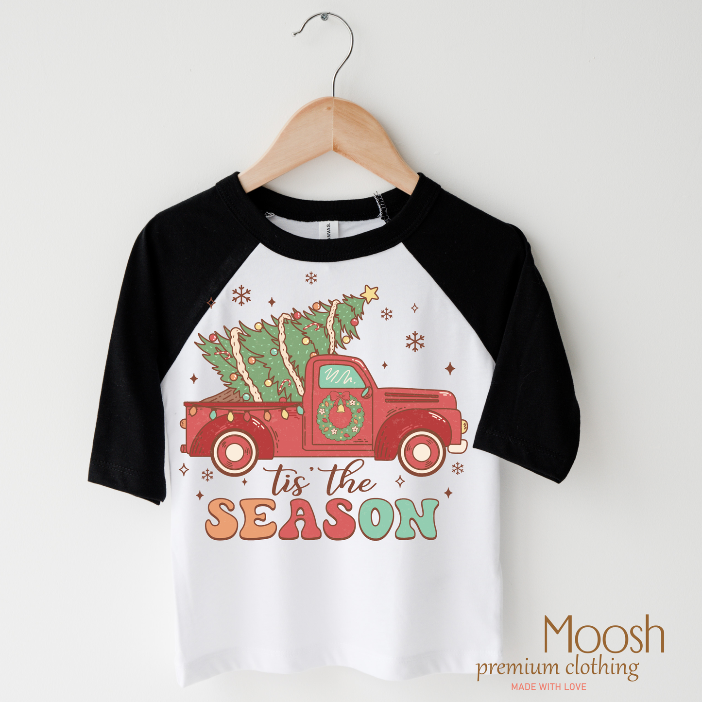 Tis The Season Old Fashioned Christmas Shirt: Natural / 3T Kids