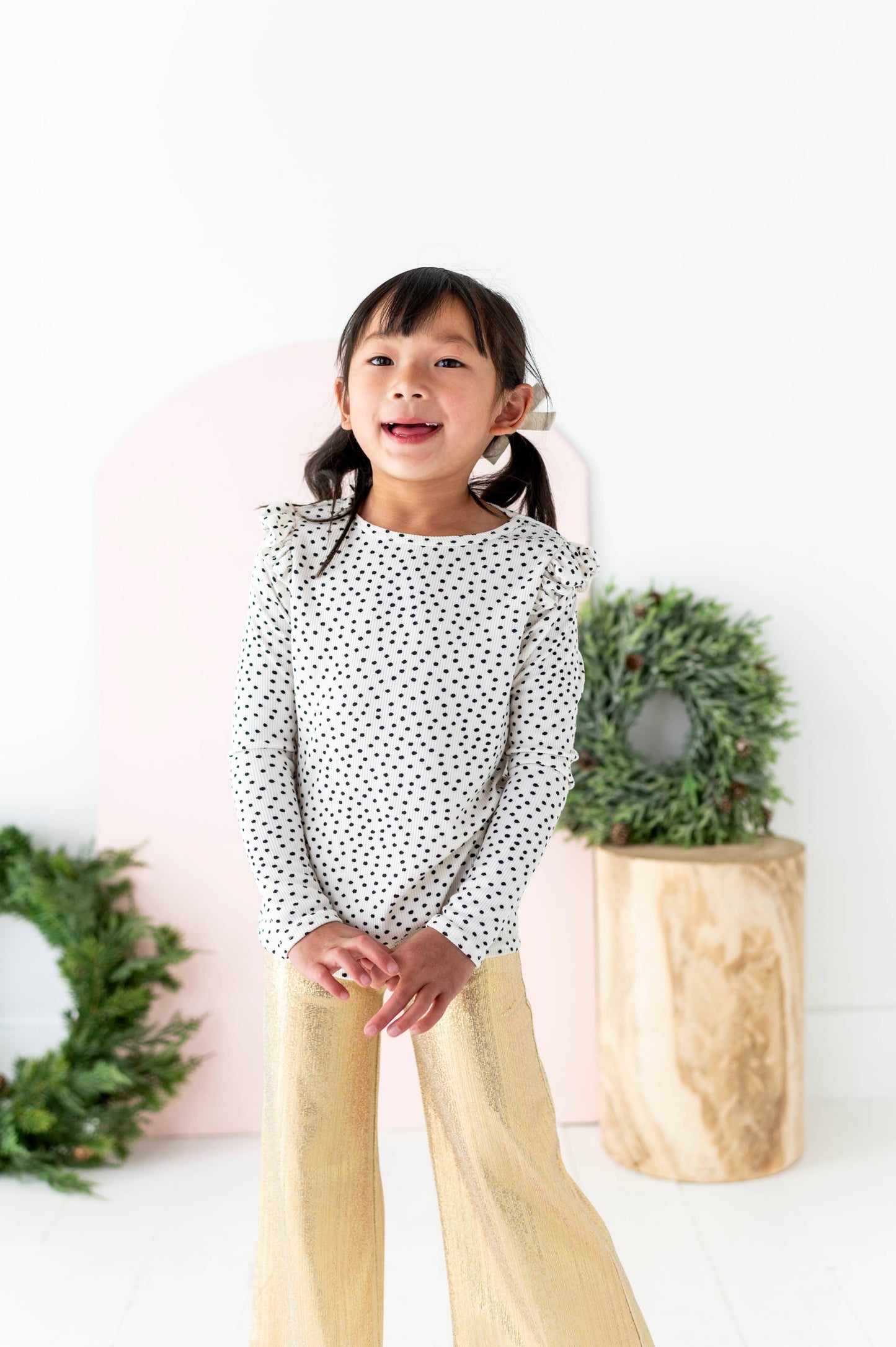 Champagne | Wide Leg Pants: 6T