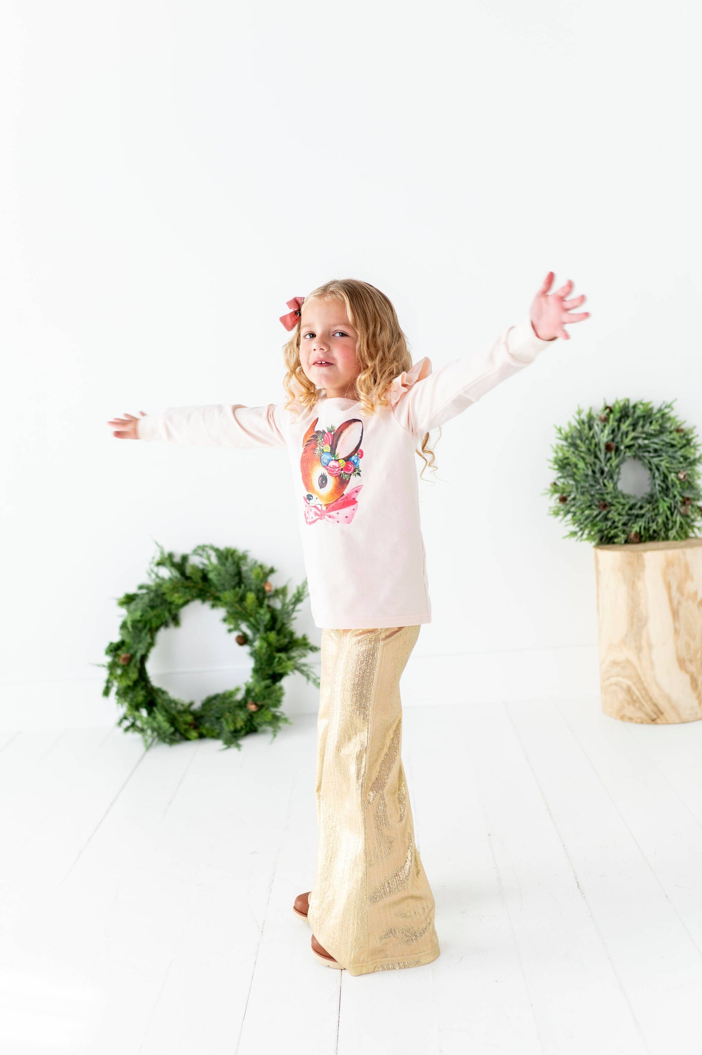 Champagne | Wide Leg Pants: 6T