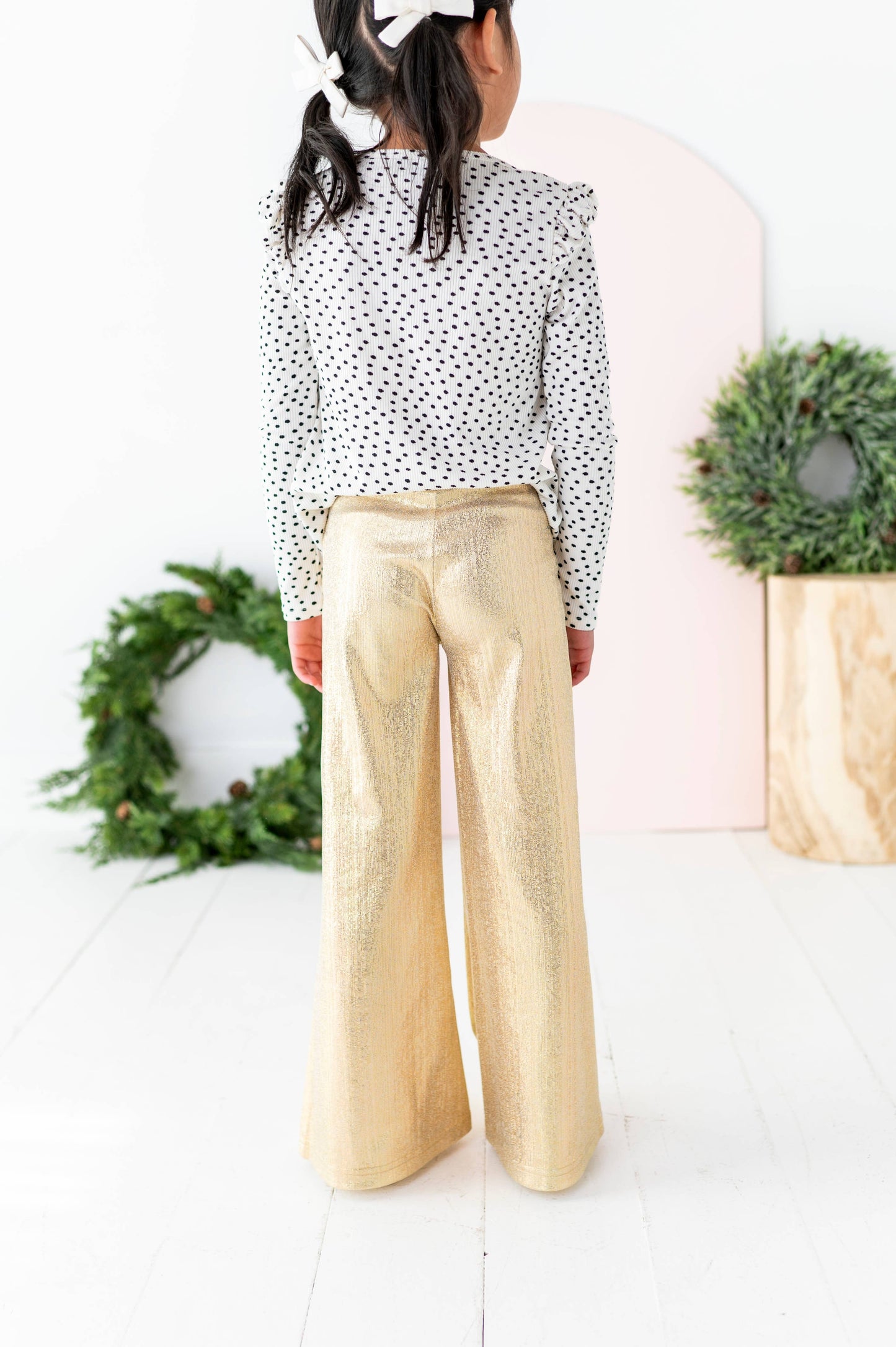 Champagne | Wide Leg Pants: 6T