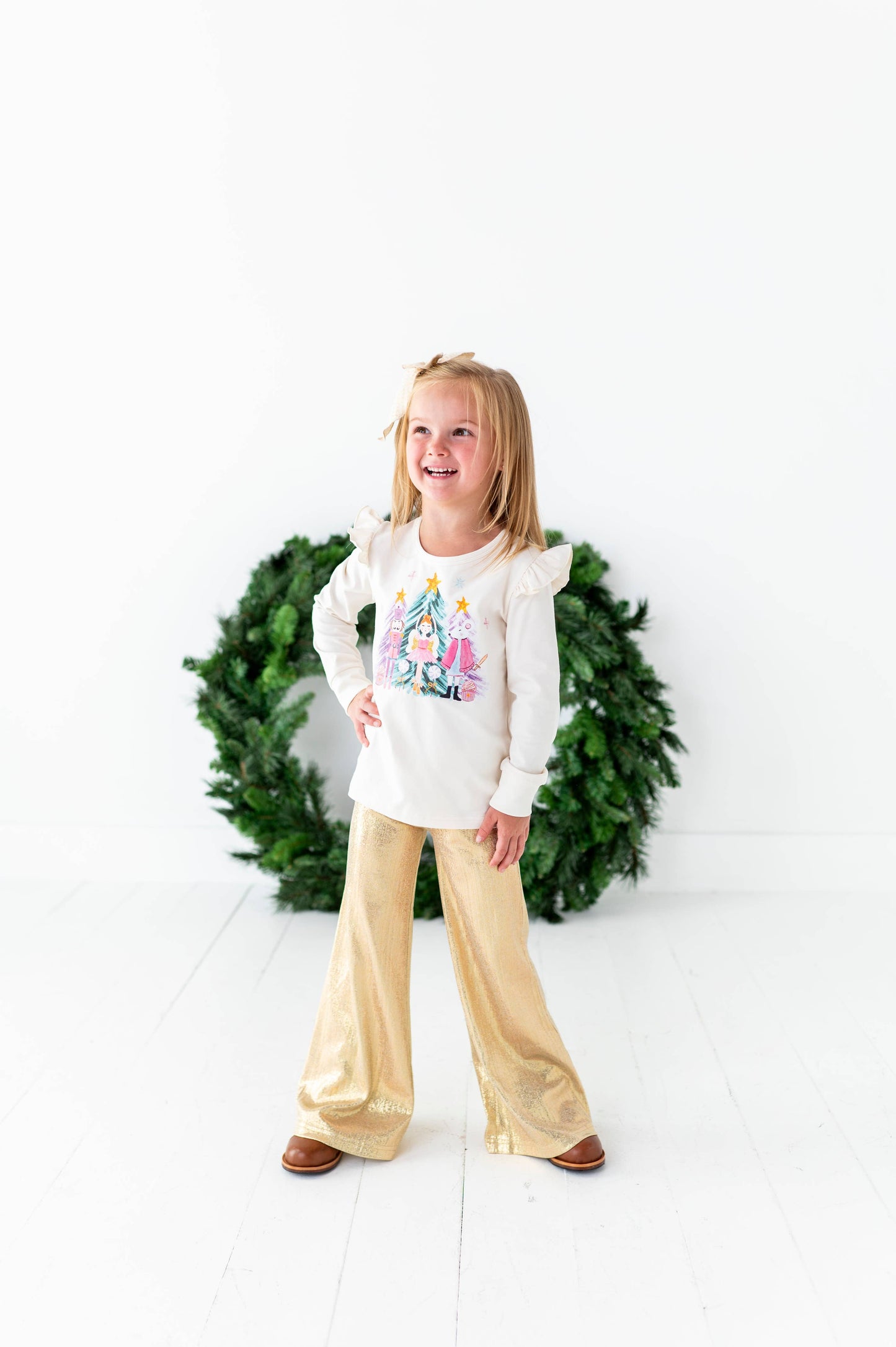 Champagne | Wide Leg Pants: 4T