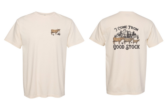 I Come From Good Stock Kids Western Graphic T-Shirt: Natural / 6 Months