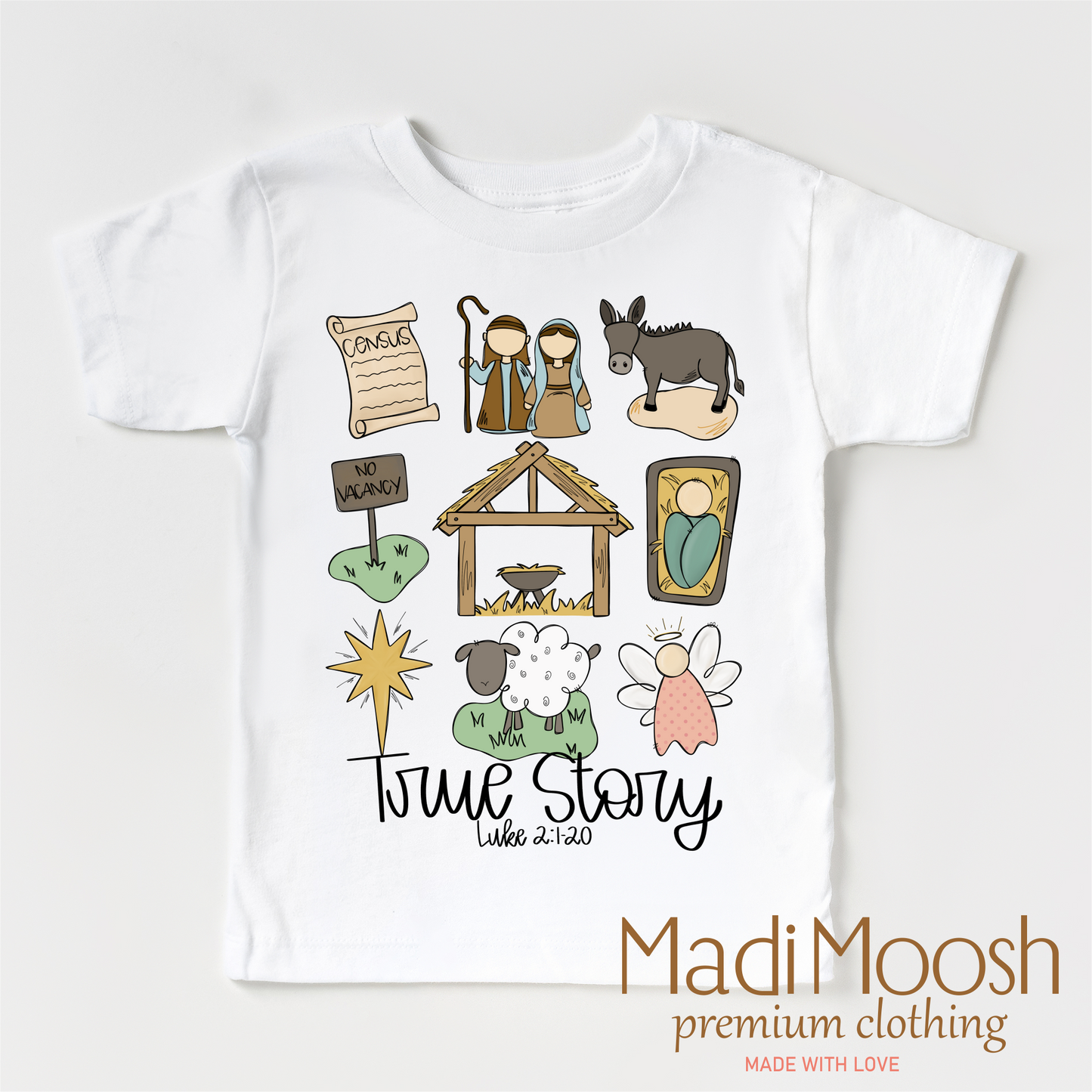 True Story Christmas Shirt: Natural / 12 Month