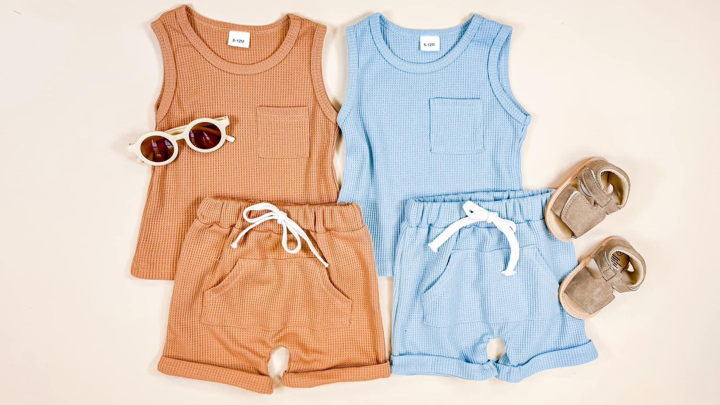 Blue Tank Short Set