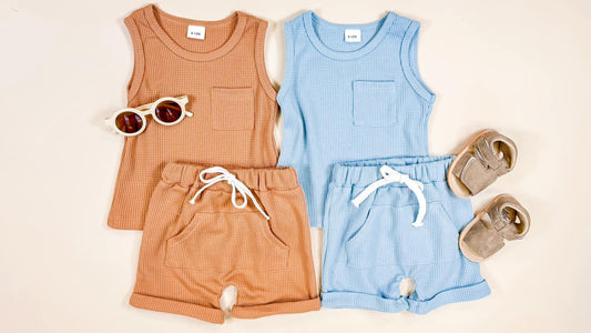 Blue Tank Short Set