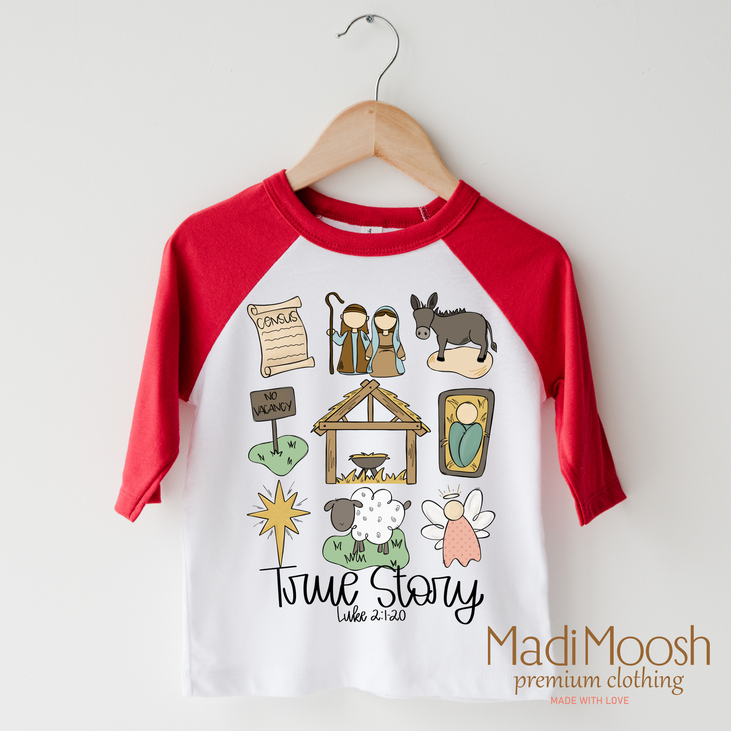 True Story Christmas Shirt: Natural / 12 Month