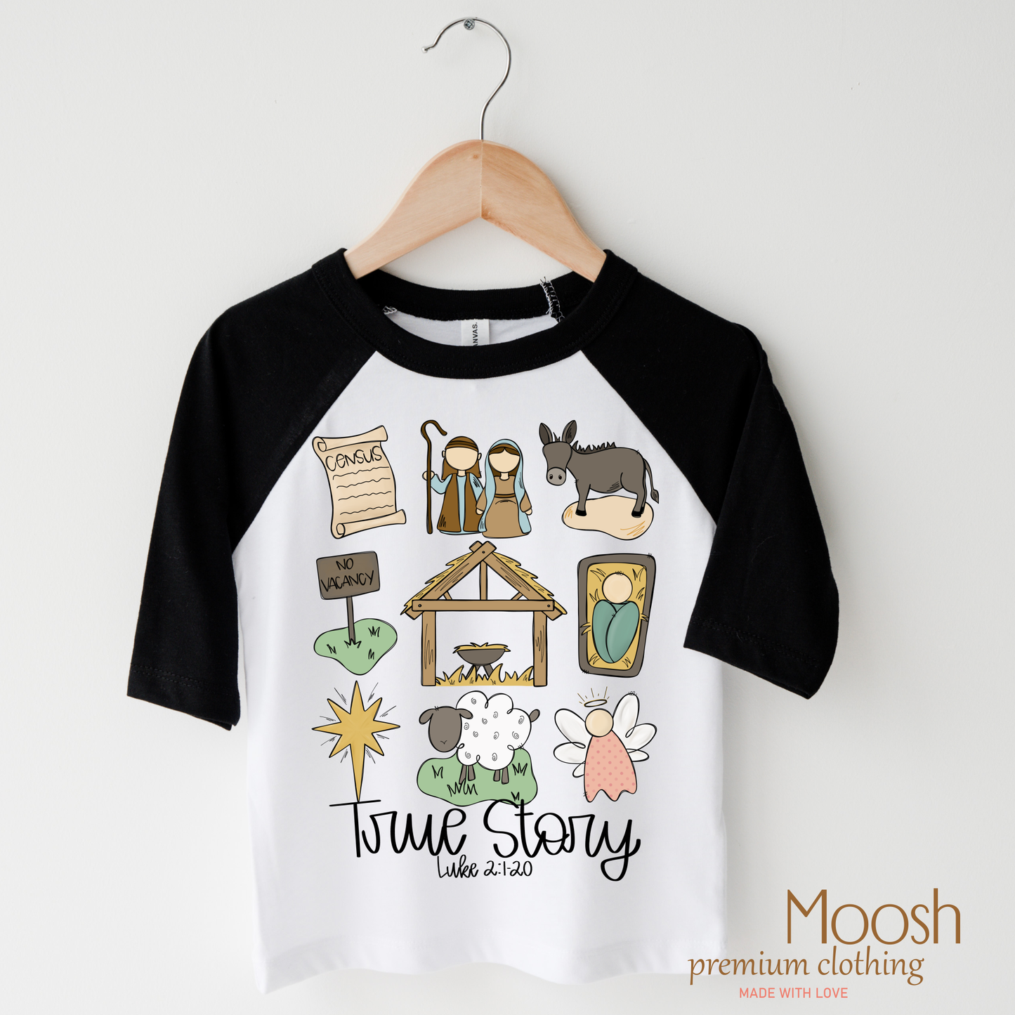 True Story Christmas Shirt: Natural / 12 Month