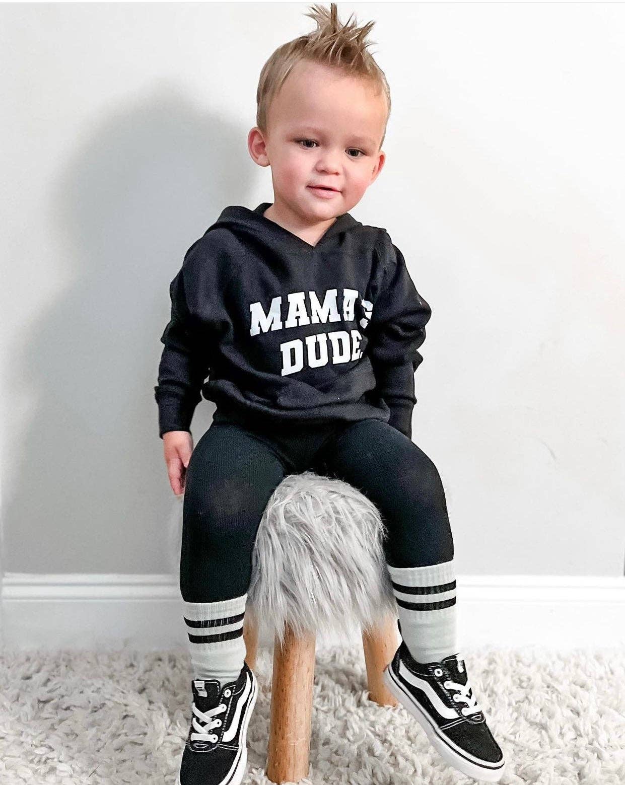 Mama's Dude Hoodie: 18/24M